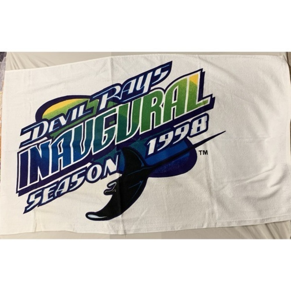 MLB Tampa‎ Bay Devil Rays Beach Towel Inaugural Season 1998 Vintage RARE HTF EUC